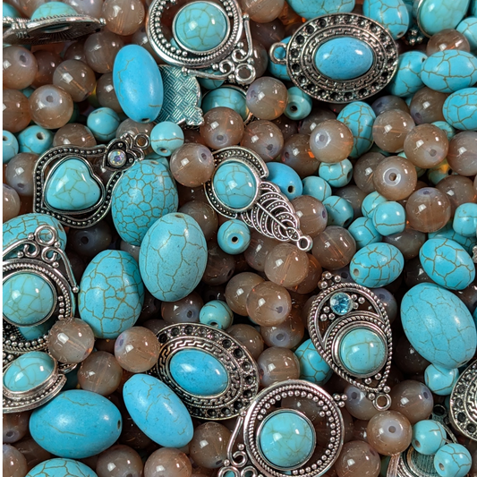 Collection « Légendes Navajo » – Perles en verre et Turquoise
