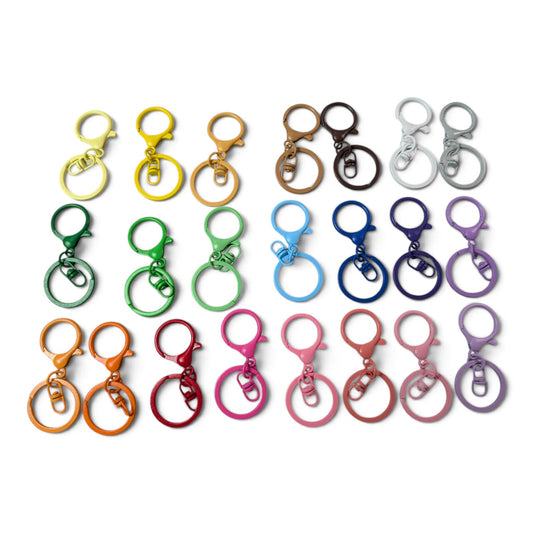 x1 Fermoir porte-clés mousqueton en alliage avec anneau (65 mm)