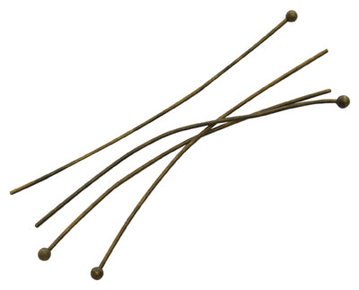 Tiges à tête bille – Bronze ou Argenté foncé 50mm