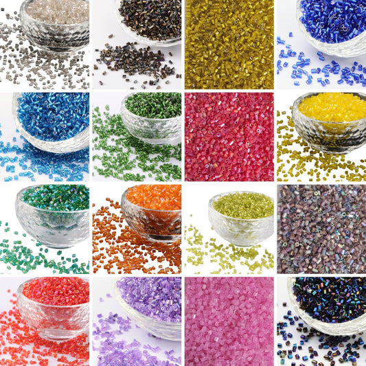 Perles de rocaille "cut" en verre – Taille 11/0 (~2,2mm) -25g