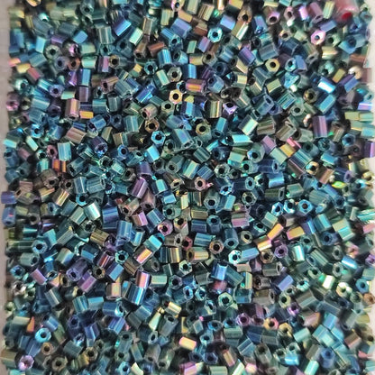 Perles de rocaille "cut" en verre – Taille 11/0 (~2,2mm) -25g