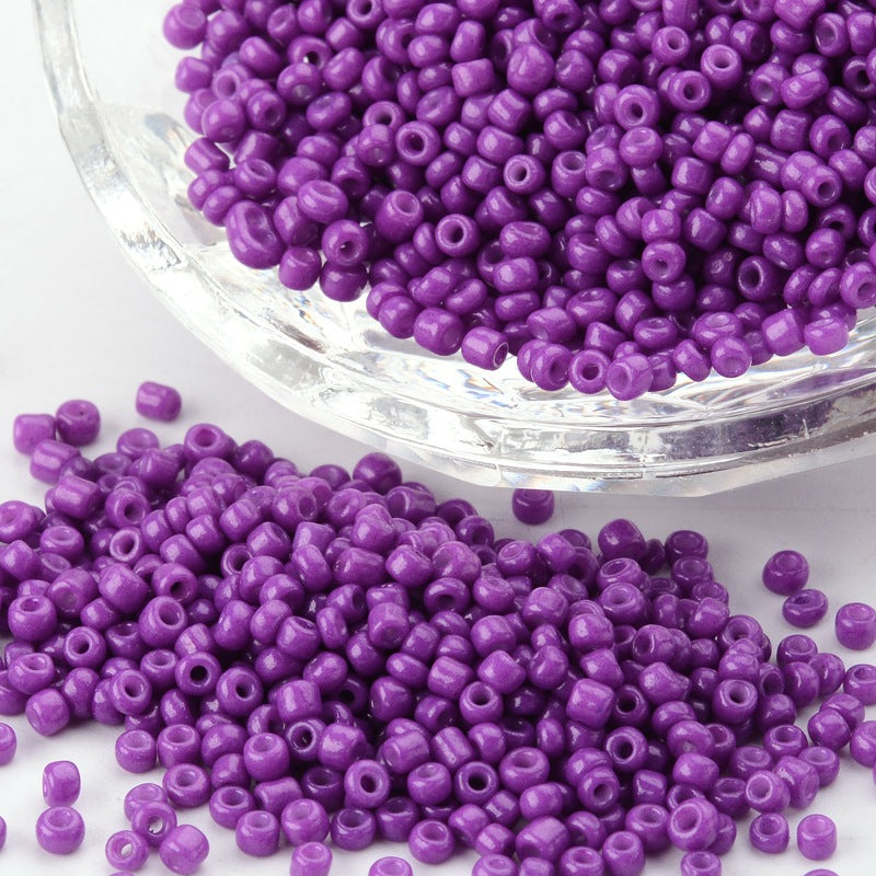 Perles de rocaille en verre 3mm – Couleurs opaques au choix - 25g