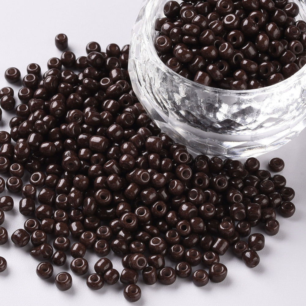 Perles de rocaille en verre 3mm – Couleurs opaques au choix - 25g