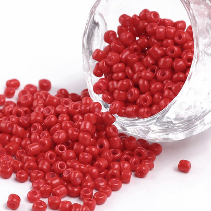 Perles de rocaille en verre 3mm – Couleurs opaques au choix - 25g