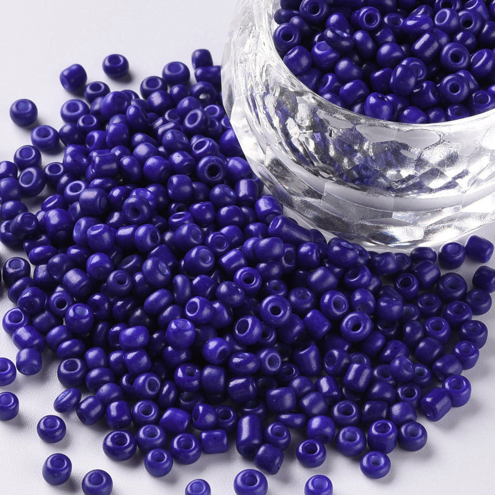 Perles de rocaille en verre 3mm – Couleurs opaques au choix - 25g