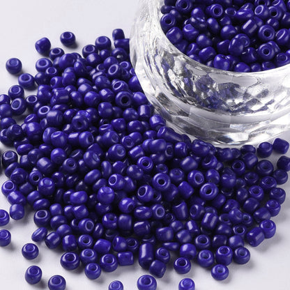 Perles de rocaille en verre 3mm – Couleurs opaques au choix - 25g