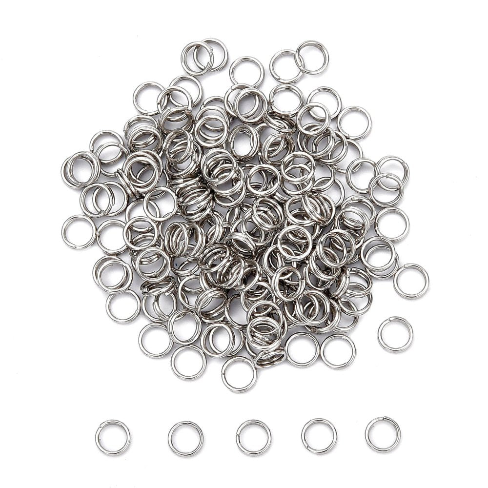 Anneaux de jonction doubles en acier (Split Ring) 5x1mm