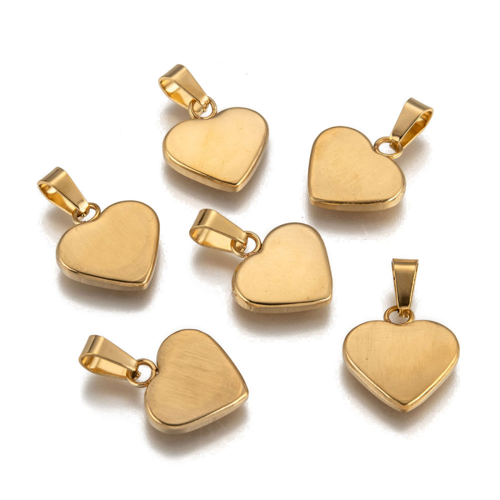 x1 Pendentif vierge en forme de cœur – Acier inoxydable 17x16mm