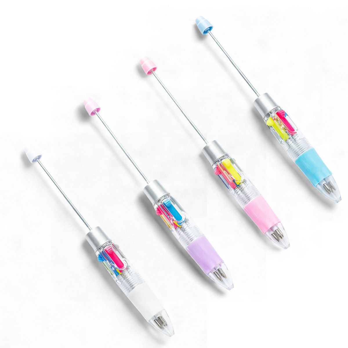 Stylo 4 couleurs à personnaliser – Blanc, Rose ou Violet