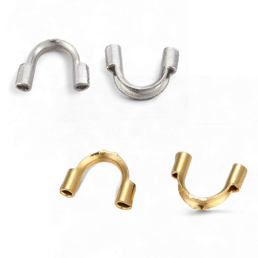 x10 embouts pont de Protection en Acier Inoxydable Chirurgical 316 – Argenté ou Plaqué IP – 6,3 à 7 mm