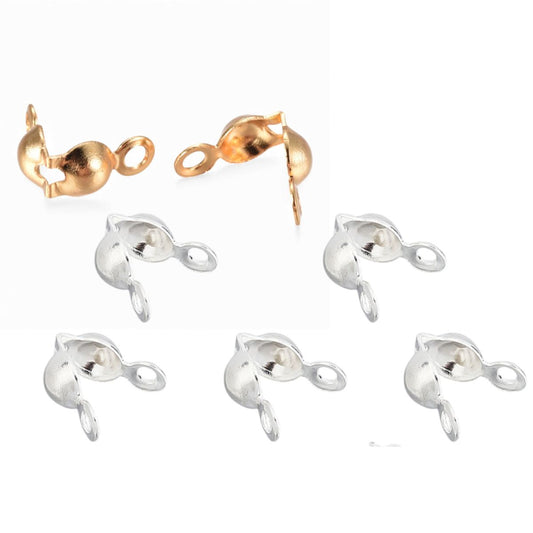 x10 – Cache-nœuds / Cache perles à écraser en Acier Inoxydable 304