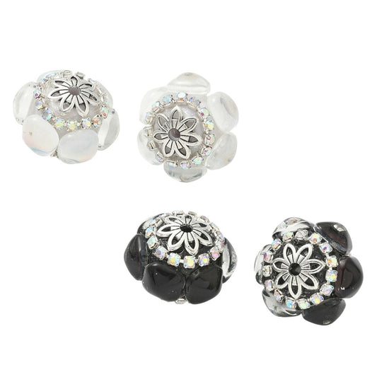 x1 Perle Rondelle en Strass Acrylique – Pour Stylos et Bijoux – 21,5 mm