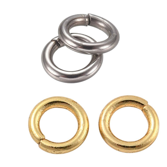 x20 Anneaux de Jonction Soudés en Acier Inoxydable 304 – 5 mm – Acier ou Doré