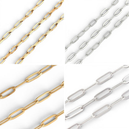 x20 cm Chaîne Maille Trombone – Acier Inoxydable 304