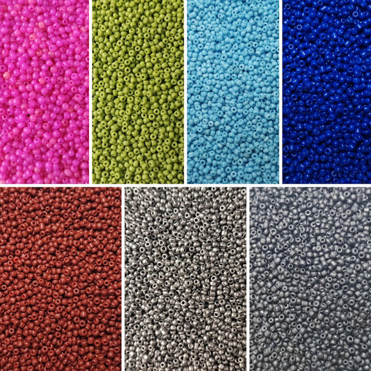 Perles de rocaille mates – Verre 2mm - 25g