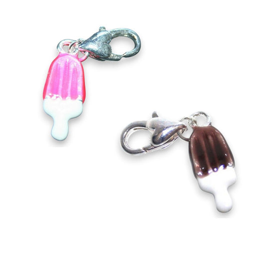 x1 Charm Glace ou Esquimau – Émail Fraise ou Chocolat – 35 mm