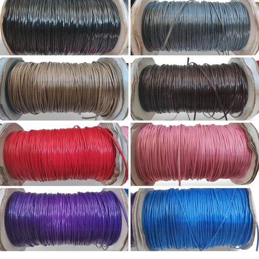 Cordon Ciré en Polyester 1 mm – Couleurs au choix
