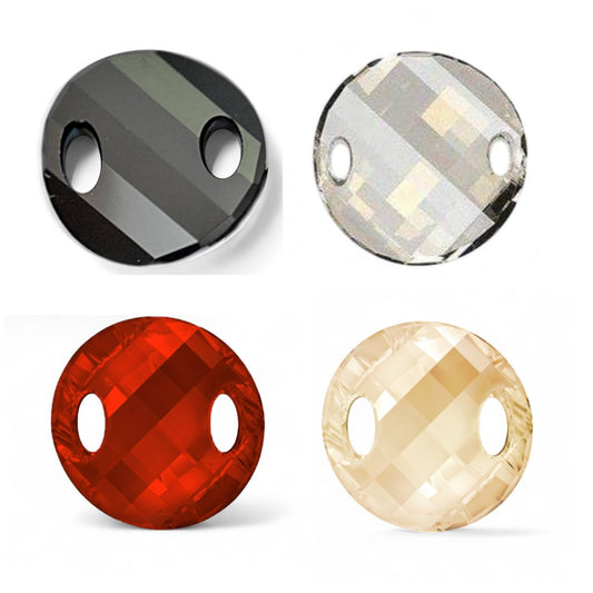 Connecteur Perle 2 Trous Swarovski Elements – 18 mm – Couleurs au choix