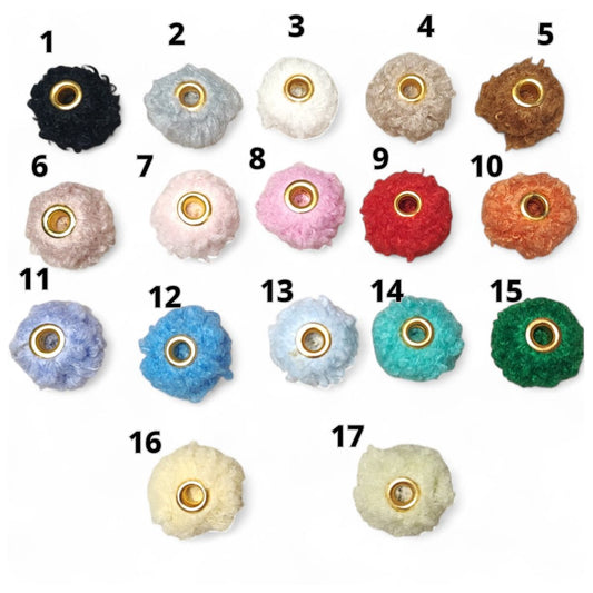 Perles Teddy en Fausse Fourrure – Grand Trou – 17 Couleurs Disponibles