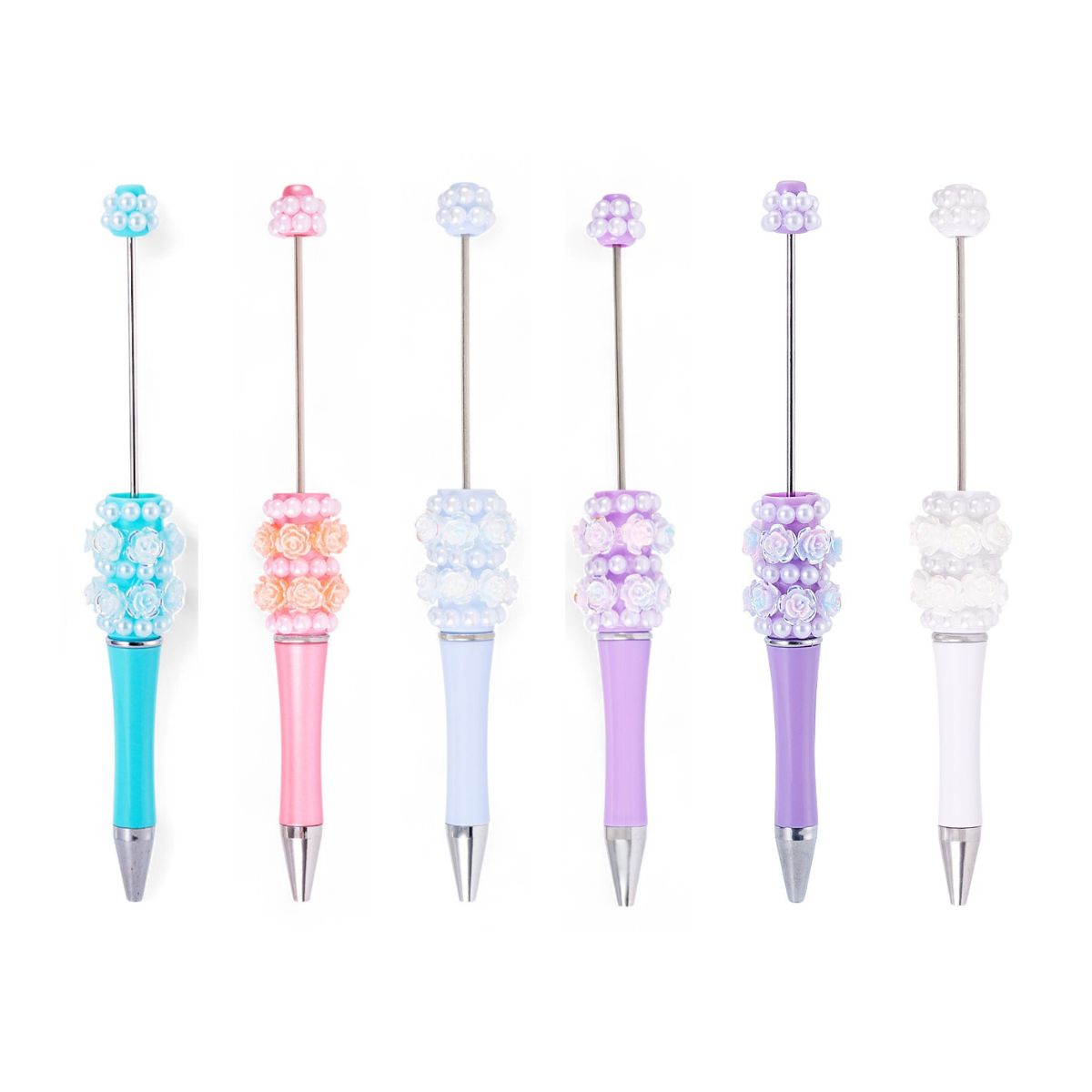 Stylo à bille personnalisable avec perles – Couleurs au choix