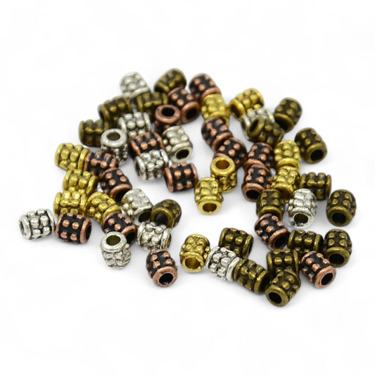 x20 Séparateurs Tubulaires Style Tibétain – 4 mm