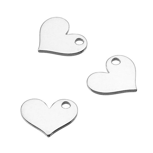 x1 Breloque Coeur 7 ou 10 mm en Argent 925