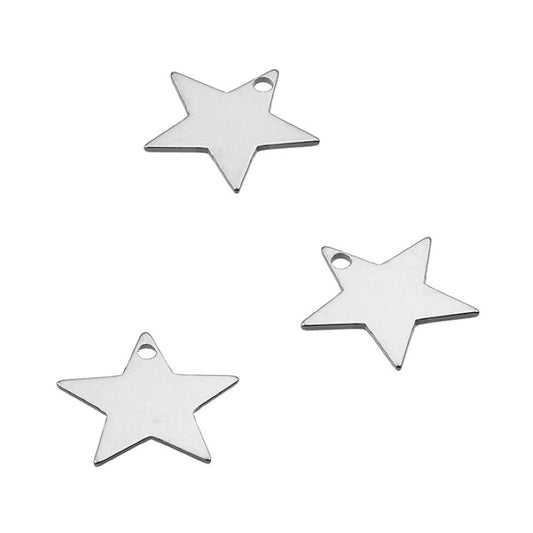 x1 Breloque Étoile 7 ou 10 mm en Argent 925