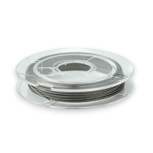 Fil Cablé Acier Inoxydable Gainé – Argenté ou Doré  – 10 m – 0,38 mm
