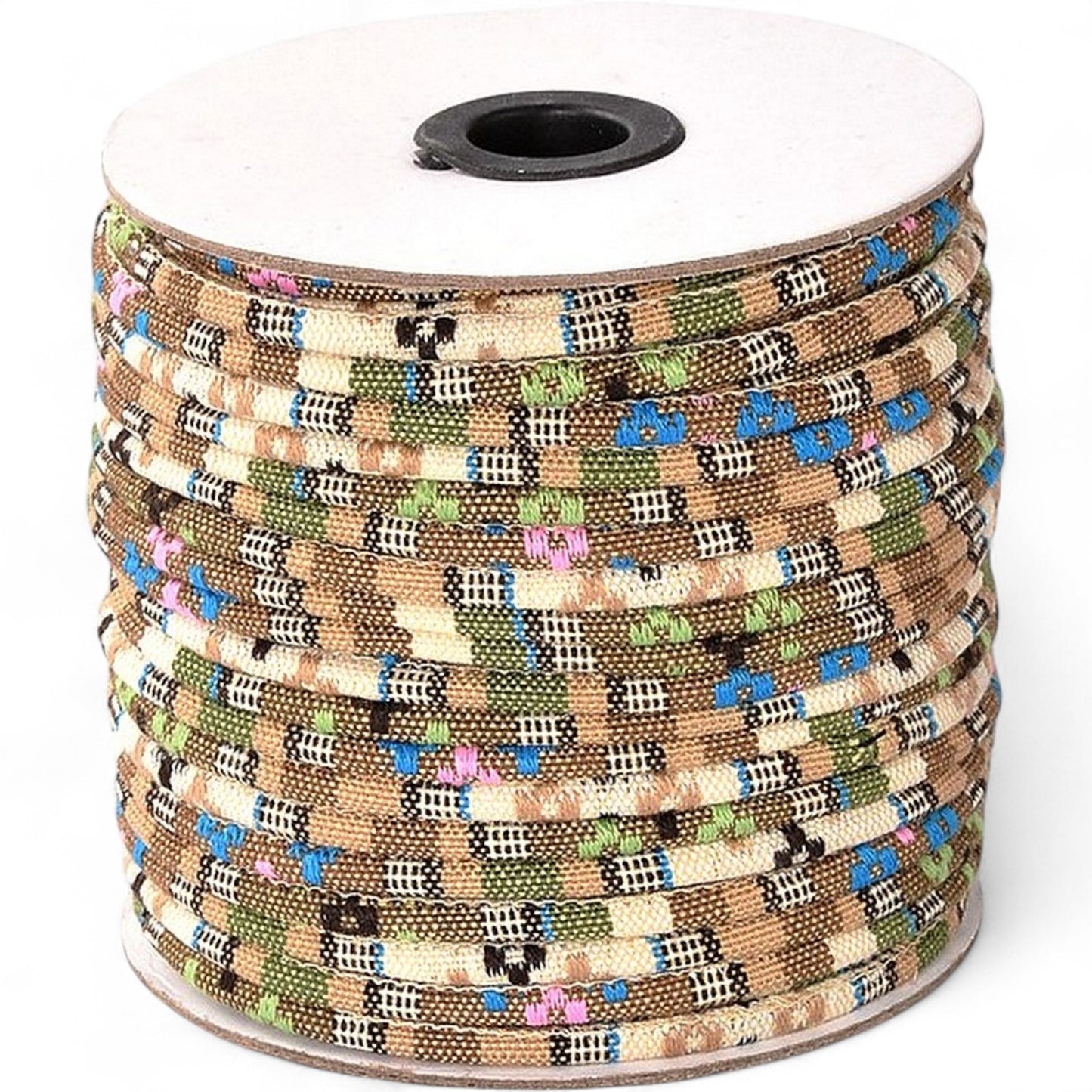 50cm de Cordon Tissu Ethnique – Couleurs au choix – Ø 4 mm