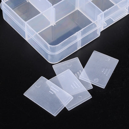 Boîte de Rangement à Perles – 10 Compartiments Réglables – 7 x 13 x 2,3 cm