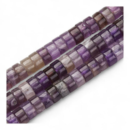 x20 Perles Heishi en Améthyste Naturelle – Disques 6 x 3,5 mm