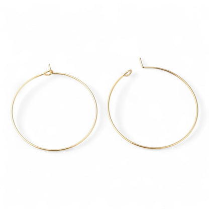 x1 paire Créoles en acier inoxydable 316L – Plaqué or 18K ou acier