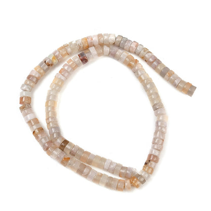 X20 Perles d’Agate Fleur de Cerisier Naturelle – Heishi 6 mm