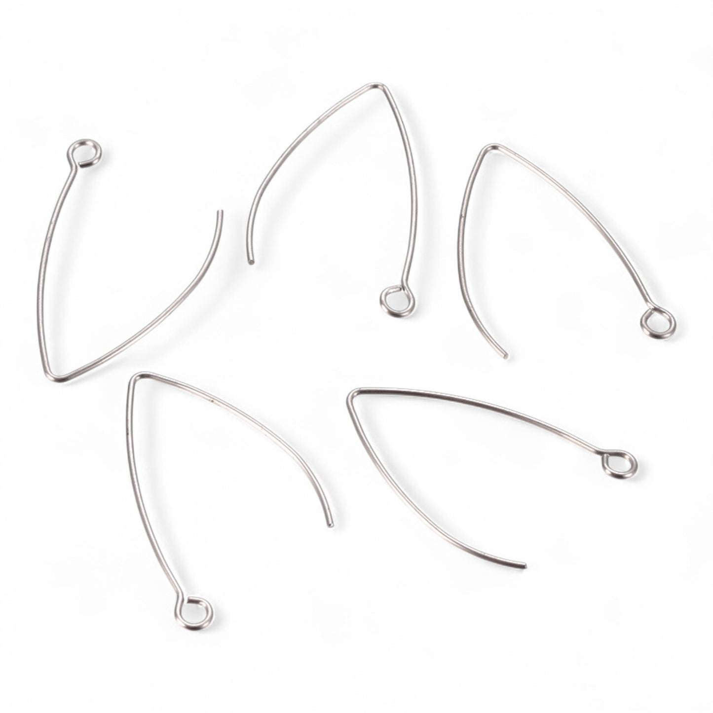 x1 paire Crochets de boucles d’oreilles en acier inoxydable 304