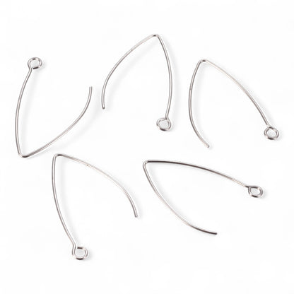 x1 paire Crochets de boucles d’oreilles en acier inoxydable 304