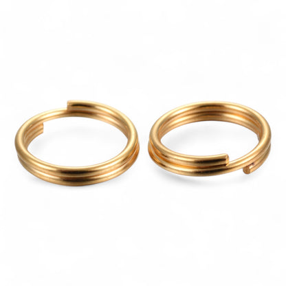 x20 Anneaux de Jonction Doubles en Acier Inoxydable 304 – 1 x 8 mm – Argentés ou Dorés