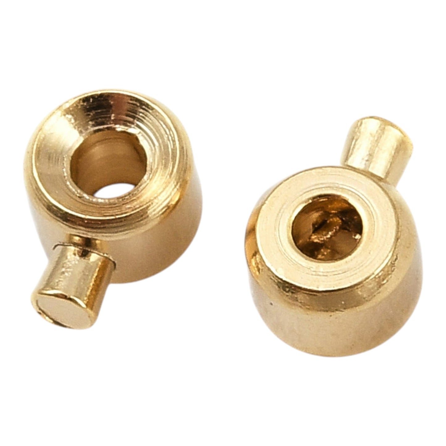 x4 Perles à Écraser en Laiton – Plaqué Or 24K ou Platine – 3 à 3,5 mm