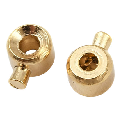 x4 Perles à Écraser en Laiton – Plaqué Or 24K ou Platine – 3 à 3,5 mm