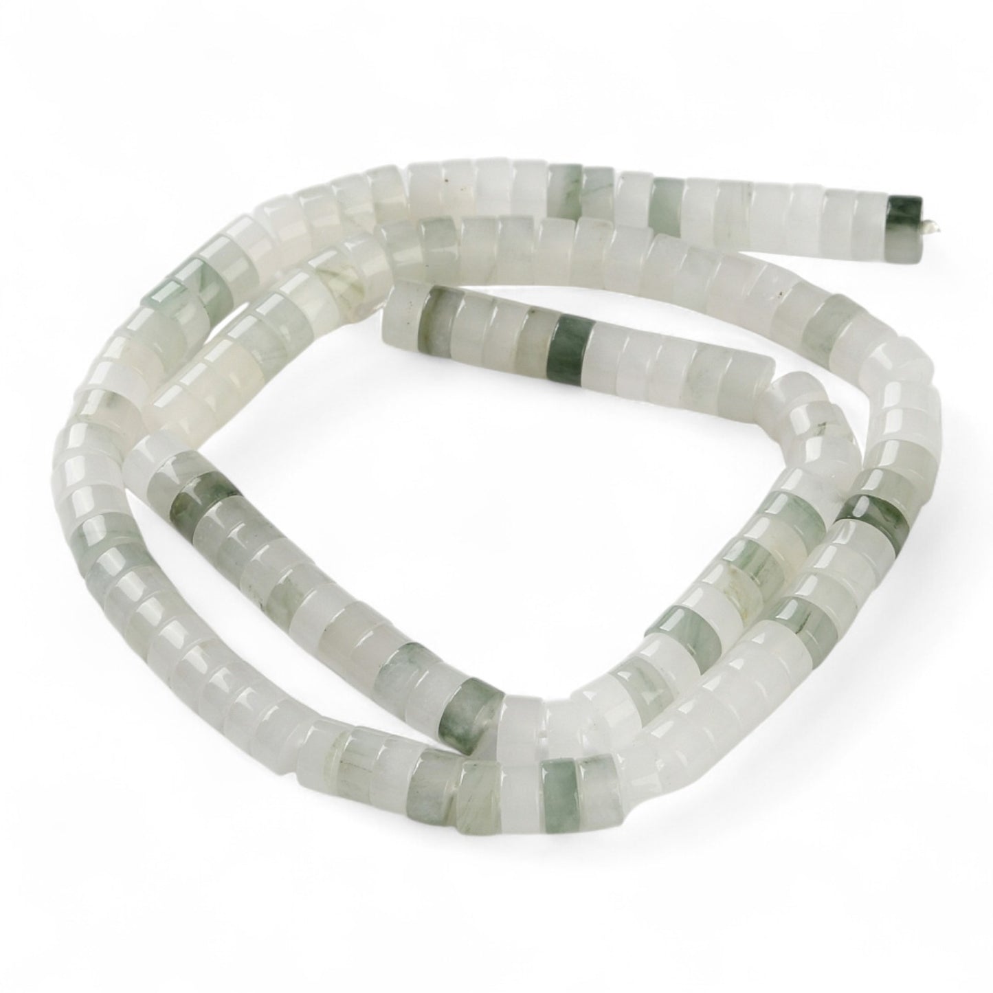 x20 Perles Heishi en Quartz Naturel – Disques 6 x 3 mm