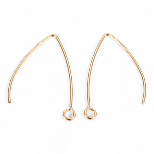 x1 paire Crochets de boucles d’oreilles en acier inoxydable 304