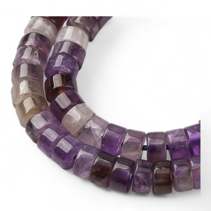x20 Perles Heishi en Améthyste Naturelle – Disques 6 x 3,5 mm