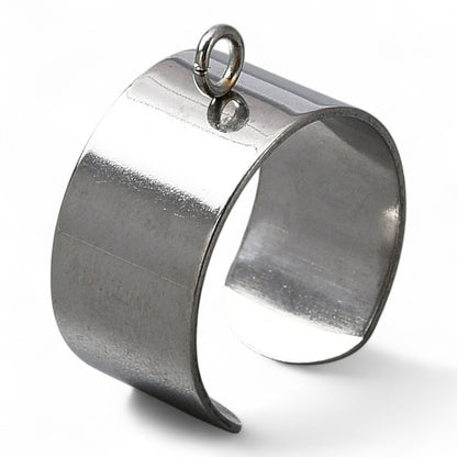 Bague Ouverte en Acier Inoxydable 304 – Base à Boucle – Or 18K ou Acier