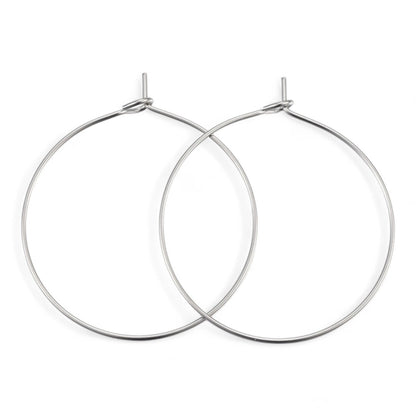 x1 paire Créoles en acier inoxydable 316L – Plaqué or 18K ou acier