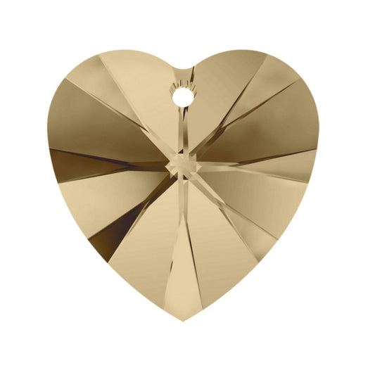 Pendentif Cœur Swarovski Elements – Crystal Golden Shadow – 18 mm
