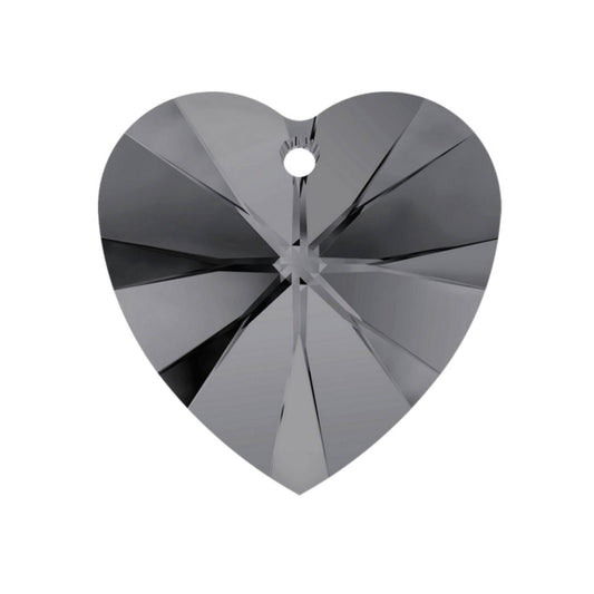 Pendentif Cœur Swarovski Elements – Crystal Black Diamond – 18mm