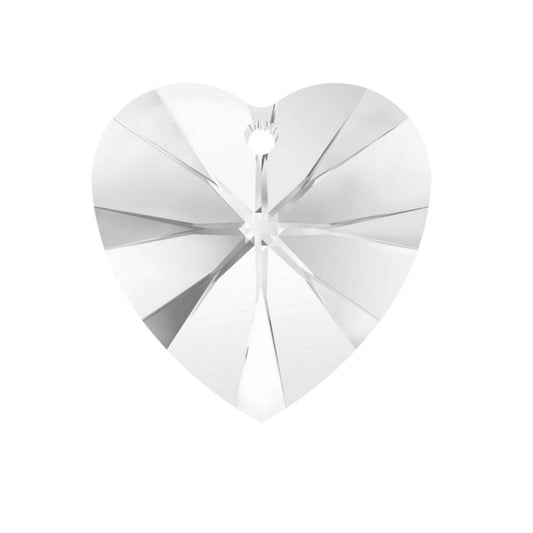 x1 Pendentif Cœur Swarovski Elements Cristal – 14 mm