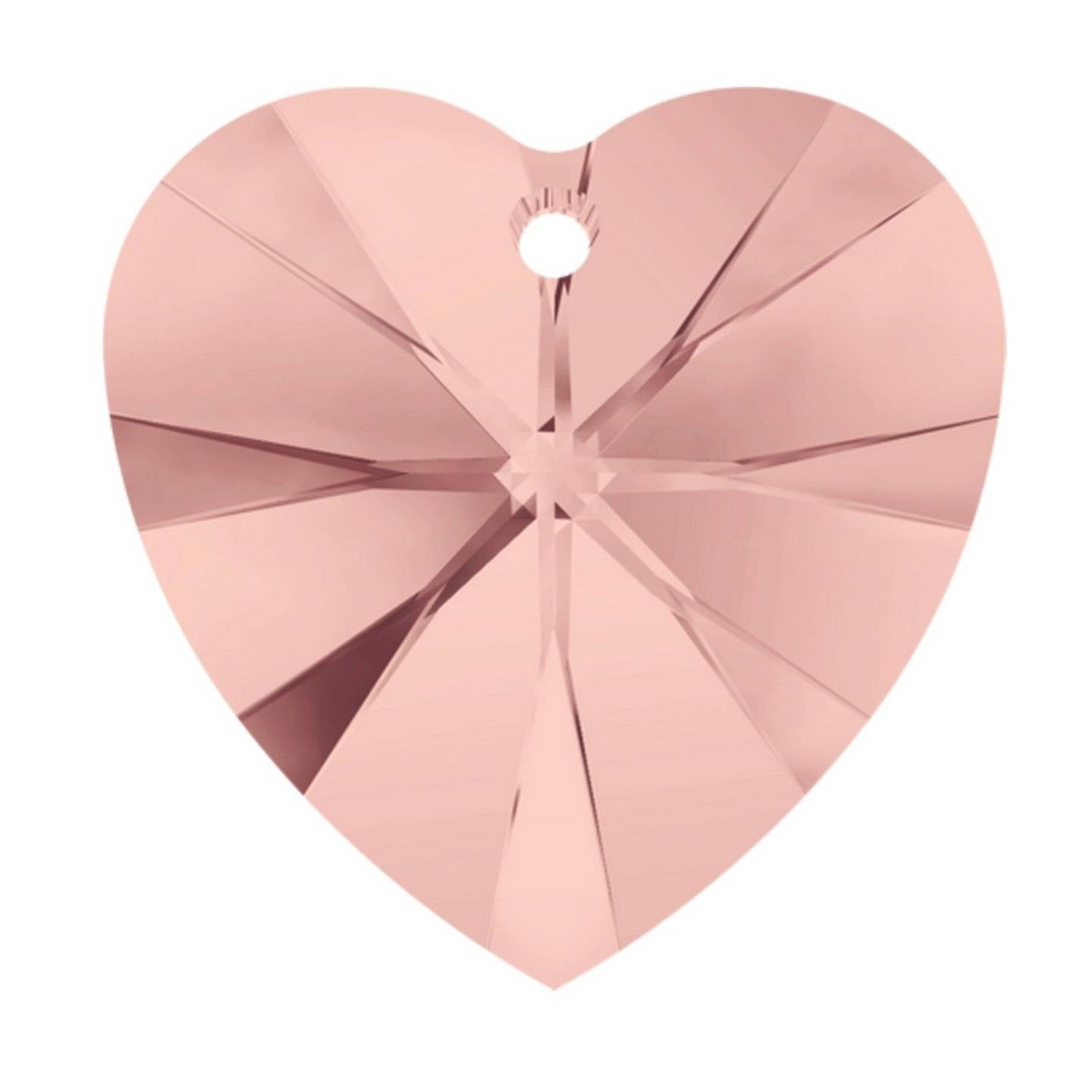 Pendentif Cœur Swarovski Elements – Rosaline – 28 mm