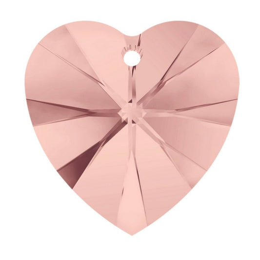 Pendentif Cœur Swarovski Elements – Rosaline – 28 mm