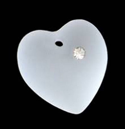 x1 Pendentif Cœur Swarovski Elements – 16 mm – Finition Mate
