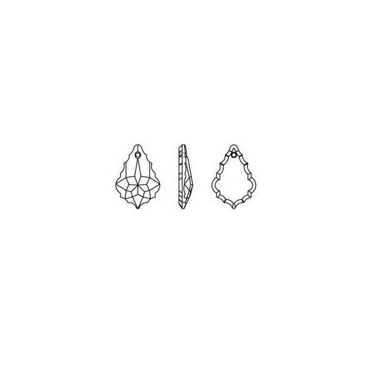 Pendentif Baroque Swarovski Elements – 28 mm – Couleur Crystal